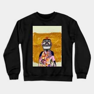 Zulu King NFT - Mystical Royalty: African Character with Enchanting Mask Crewneck Sweatshirt